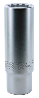 WIHA TOOLS 12 Point - 1/2" Drive Deep Socket 18.0Mm - WIH-33874 | GarageAndFab.com