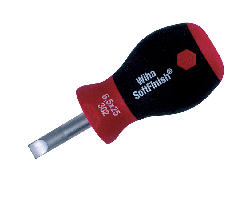 WIHA TOOLS Softfinish Stubby Slotted Screwdriver 5.5Mm X 25Mm - WIH-30255 | GarageAndFab.com