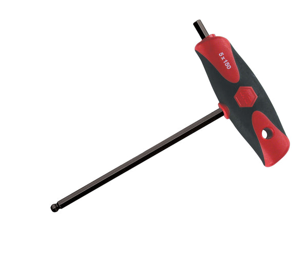 WIHA TOOLS Soft Grip Ball End Hex T-Handle 6.0Mm - WIH-33452 | GarageAndFab.com