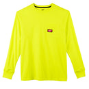 Milwaukee Electric Heavy Duty Pocket Tee - Ls Hi Vis M - MLW-602HV-M | MFVCanada.com