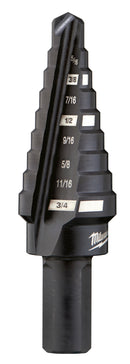 Milwaukee Step Bit 1/4" - 3/4", 9 Steps - MLW-48-89-9203 | MFVCanada.com