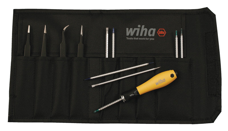 WIHA TOOLS 12 Piece Esd Safe Drive-Loc 4 And Tweezers Set - WIH-26970 | GarageAndFab.com