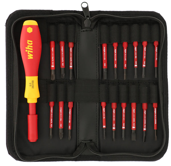 WIHA TOOLS 19 Piece Insulated Softfinish Slimline Blade Set - WIH-28398 | GarageAndFab.com