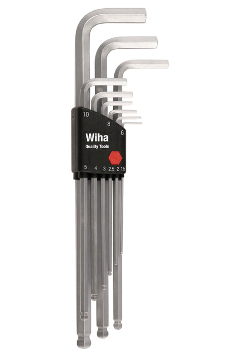 WIHA TOOLS 9 Piece Ball End Hex L-Key Set - Metricric - WIH-66994 | GarageAndFab.com