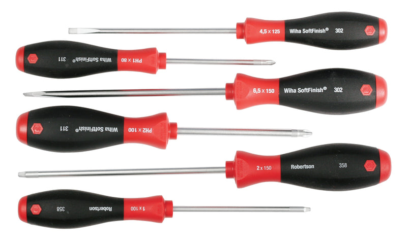 WIHA TOOLS 6 Piece Softfinish Screwdriver Set - WIH-30291 | GarageAndFab.com