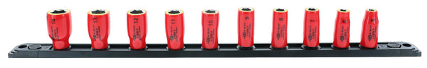 WIHA TOOLS 10 Piece Insulated Socket Set 1/4" Drive - Metricric - WIH-31393 | GarageAndFab.com