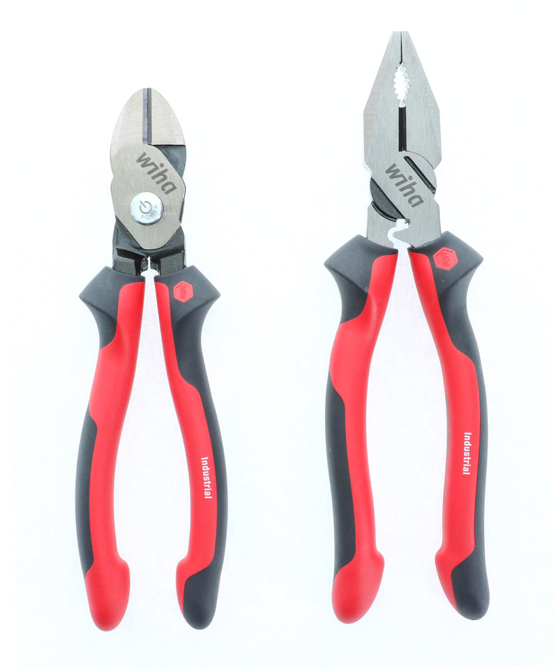 WIHA TOOLS 2 Piece Industrial Soft Grip Pliers And Cutters Set - WIH-30941 | GarageAndFab.com