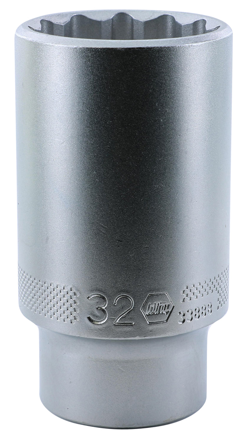 WIHA TOOLS 12 Point - 1/2" Drive Deep Socket 32.0Mm - WIH-33888 | GarageAndFab.com