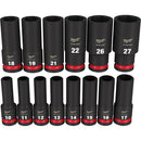 Milwaukee 14-Pc 1/2" Drive, 6 Pt. Metric Deep Impact Socket Set, 10Mm  27Mm - MLW-49-66-7014 | MFVCanada.com