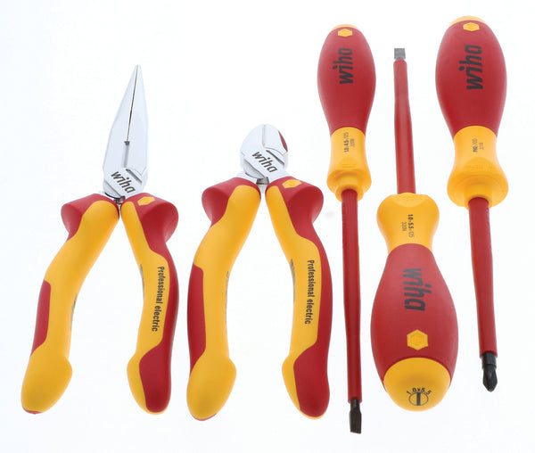 WIHA TOOLS 5 Piece Insulated Pliers-Cutters And Screwdriver Set - 32856 - WIH-32856 | GarageAndFab.com