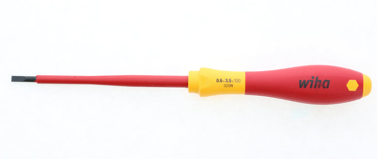 WIHA TOOLS Insulated Softfinish Slotted Screwdriver 3.5 - WIH-92005 | GarageAndFab.com