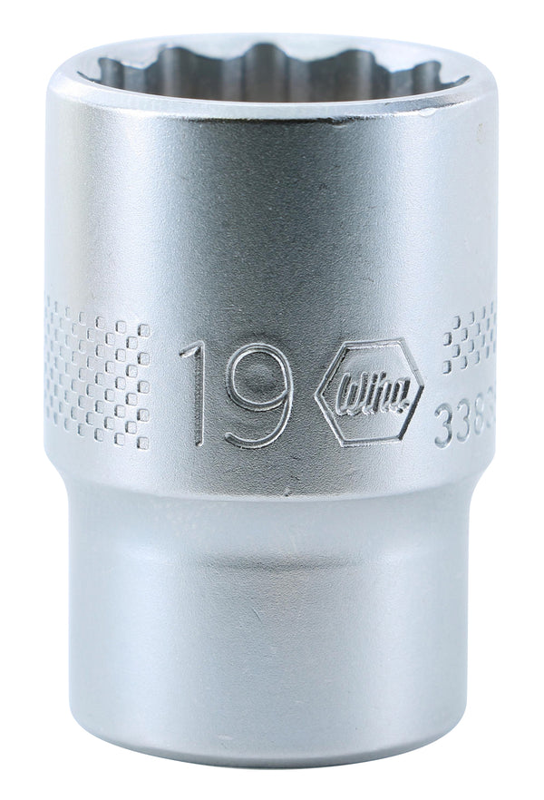 WIHA TOOLS 12 Point - 1/2" Drive Socket 19.0Mm - WIH-33835 | GarageAndFab.com