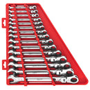 Milwaukee 15-Pc Sae Flex Head Ratcheting Combination Wrench Set, 1/4"-1" - MLW-48-22-9413 | MFVCanada.com