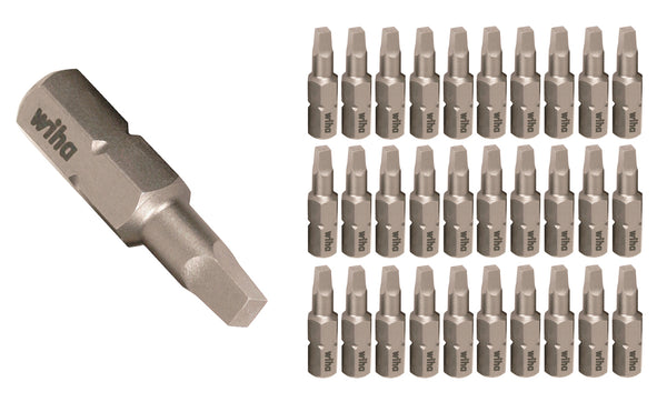 WIHA TOOLS Square Contractor Bits #3 X 25Mm - 30 Piece - WIH-72539 | GarageAndFab.com
