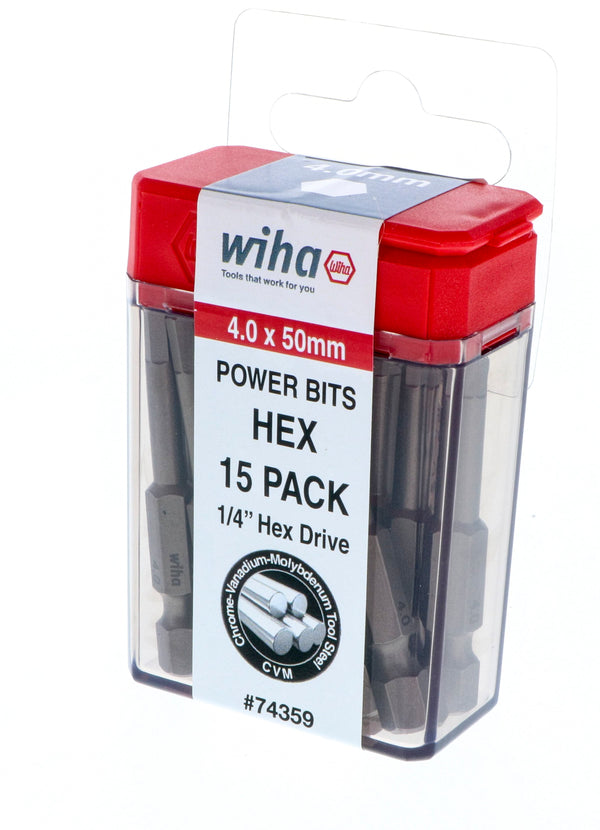 WIHA TOOLS Hex Power Bit 4.0 X 50Mm - 74359 - WIH-74359 | GarageAndFab.com