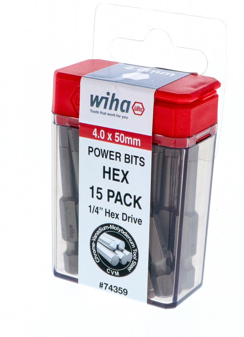 WIHA TOOLS Hex Power Bit 4.0 X 50Mm - 74359 - WIH-74359 | GarageAndFab.com