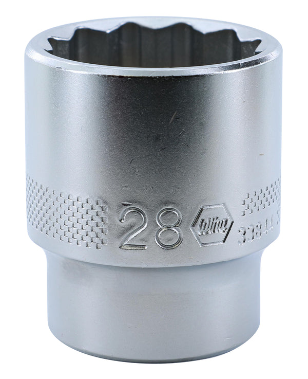 WIHA TOOLS 12 Point - 1/2" Drive Socket 28.0Mm - WIH-33844 | GarageAndFab.com