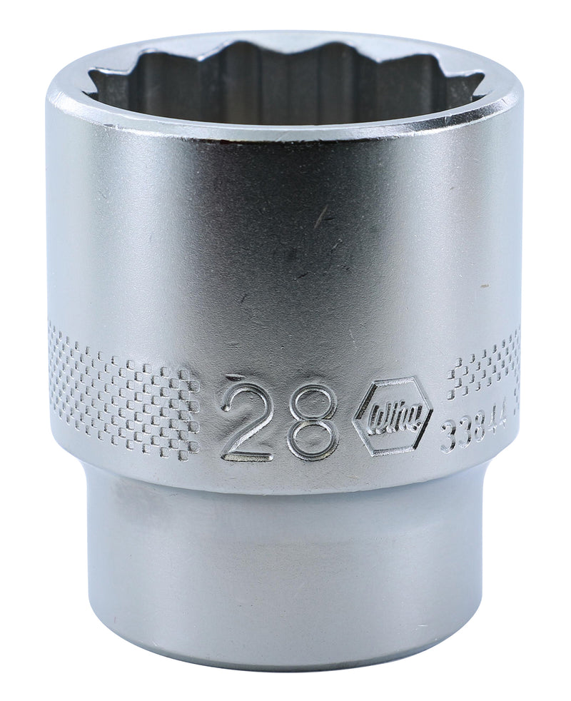 WIHA TOOLS 12 Point - 1/2" Drive Socket 28.0Mm - WIH-33844 | GarageAndFab.com