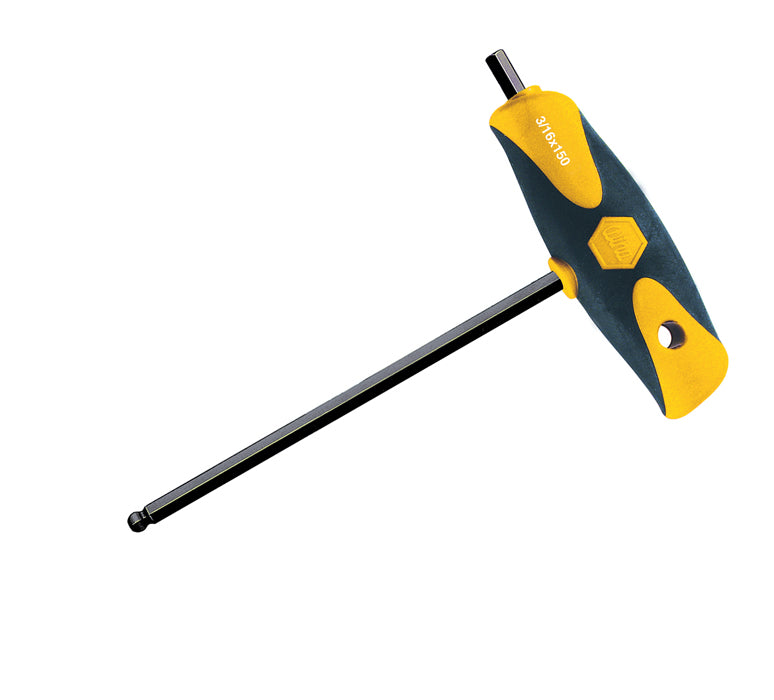 WIHA TOOLS Soft Grip Ball End Hex T-Handle 3/8" - WIH-33440 | GarageAndFab.com