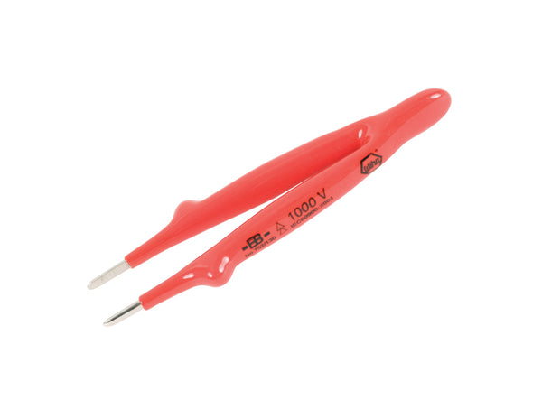 WIHA TOOLS Insulated Tweezers Straight Blunt 5" - WIH-75210 | GarageAndFab.com