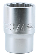 WIHA TOOLS 12 Point - 1/2" Drive Deep Socket 3/4" - 33815 - WIH-33815 | GarageAndFab.com