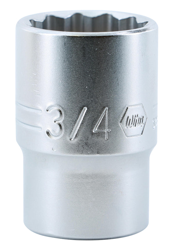 WIHA TOOLS 12 Point - 1/2" Drive Deep Socket 3/4" - 33815 - WIH-33815 | GarageAndFab.com