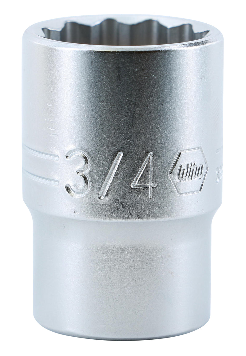 WIHA TOOLS 12 Point - 1/2" Drive Deep Socket 3/4" - 33815 - WIH-33815 | GarageAndFab.com