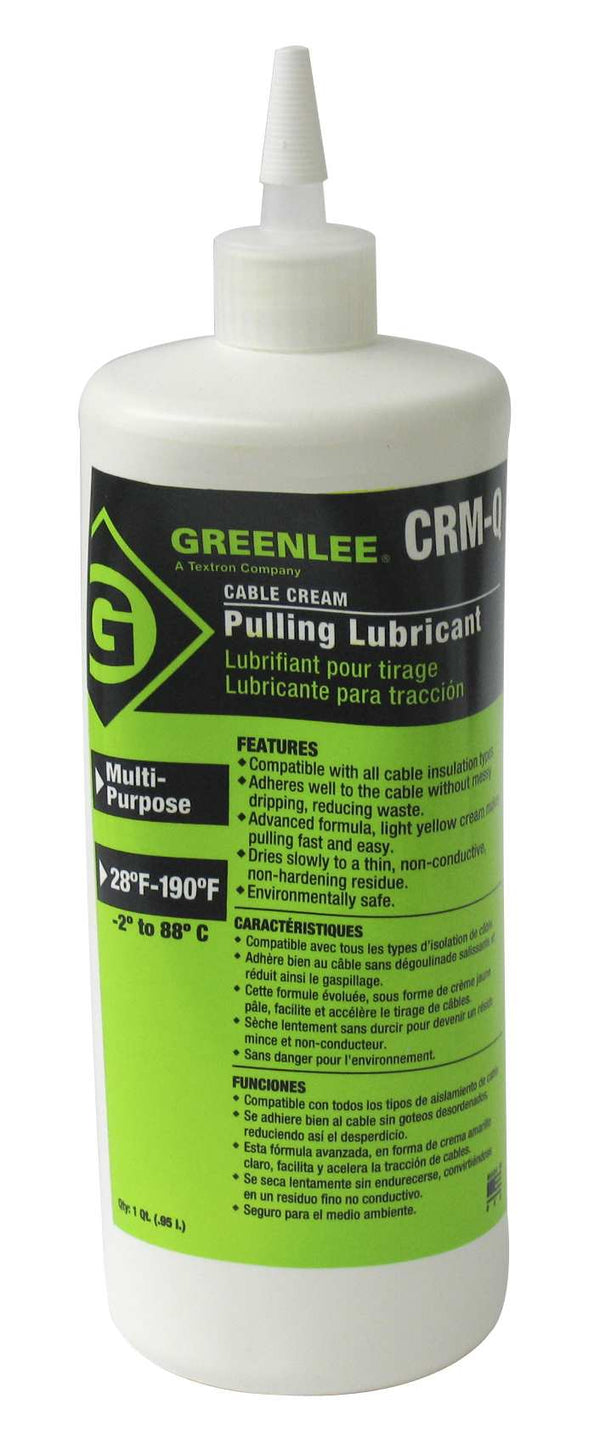 Greenlee Lube,Cream-1 Quart - GRE-CRM-Q | GarageAndFab.com