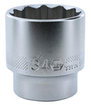 WIHA TOOLS 12 Point - 1/2" Drive Socket 34.0Mm - WIH-33850 | GarageAndFab.com