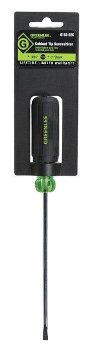 Greenlee Screwdriver, Flat-Cab 3/16X6" -GRE-0153-22C | GarageAndFab.com