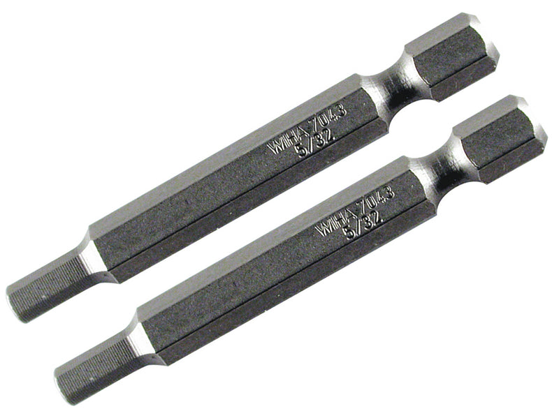 WIHA TOOLS Hex Power Bit 6.0 X 70Mm - 2 Pack - WIH-73933 | GarageAndFab.com
