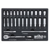 WIHA TOOLS 27 Piece 1/4 Drive Professional Socket Tray Set - Metricric - WIH-33395 | GarageAndFab.com