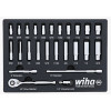 WIHA TOOLS 25 Piece 1/4 Drive Professional Standard And Deep Socket Tray Set - Sae - WIH-33396 | GarageAndFab.com