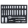 WIHA TOOLS 28 Piece 1/2 Drive Professional Standard And Deep Socket Tray Set - Sae - WIH-33896 | GarageAndFab.com