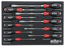 WIHA TOOLS 10 Piece Extension Ra Heavy Duty Softfinish Cushion Grip Screwdriver Tray Set - WIH-53180 | GarageAndFab.com