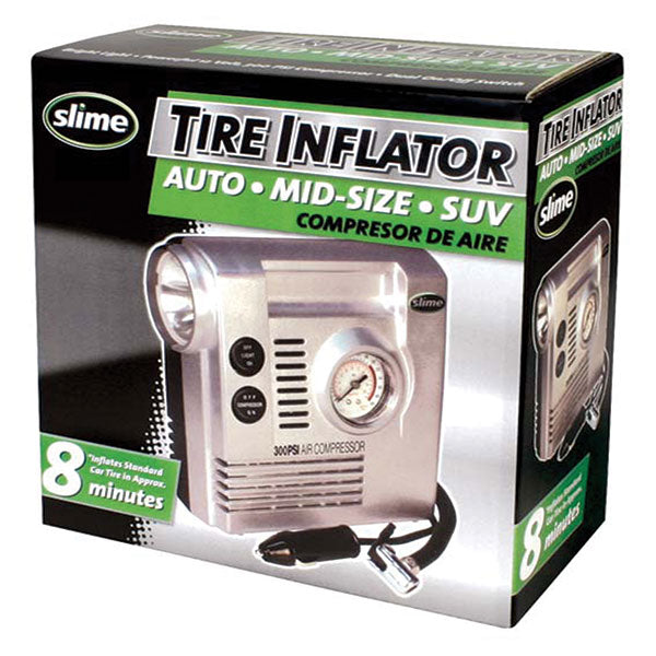 SLIME TIRE INFLATOR WITH LIGHT & GAUGE (42004)