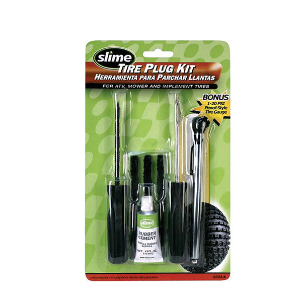 SLIME TIRE PLUG KIT & TIRE GAUGE (24035)