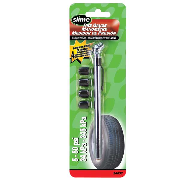 SLIME STANDARD PRESSURE TIRE GAUGE (24037)