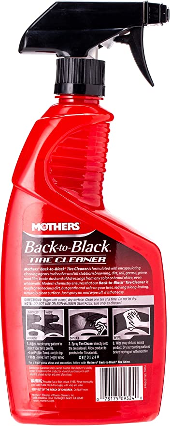 Mothers Polishes Waxes Cleaners Inc. - Back-to-Black Tire Cleaner 24 oz - MPWC - 09324