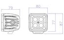 4Pack Pod Driving LED Light Silver Ops