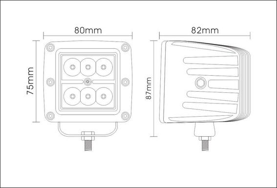 6PACK Driving LED Light Pod (Flood and Spot)