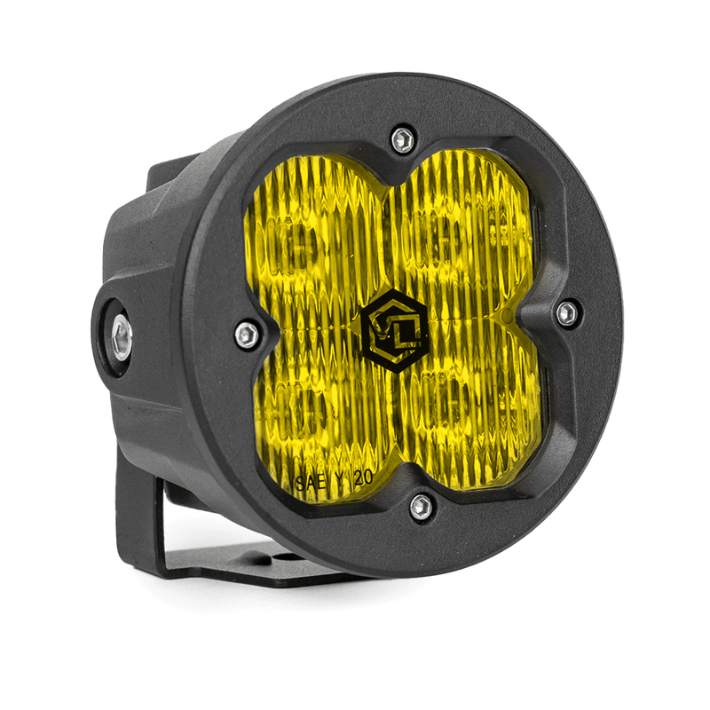 FNG SAE 3 Inch 20W Driving Light Pods With Round Amber DOT/SAE Pair