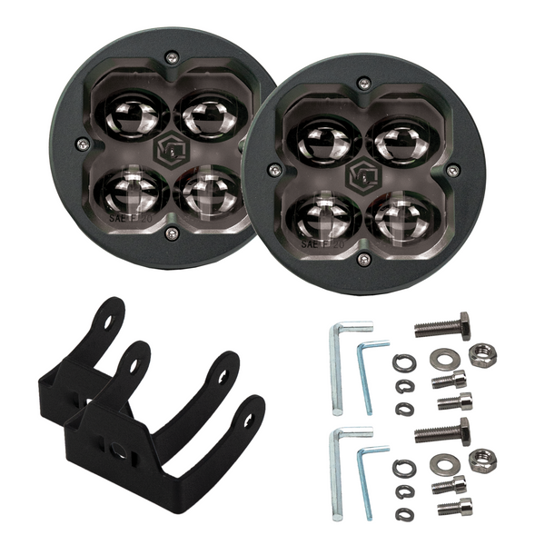 FNG SAE 3 Inch 20W Fog Light Pods With Round DOT/SAE Pair