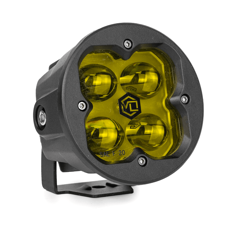 FNG SAE 3 Inch 20W Fog Light Pods With Round Amber DOT/SAE Pair