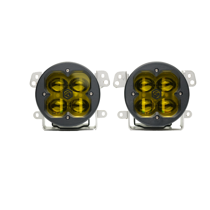 FNG SAE Fog Light Kit Jeep JK Amber 07-18