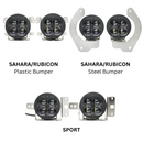 FNG SAE Fog Light Kit Jeep JL Amber Plastic Bumper Sport 2018+