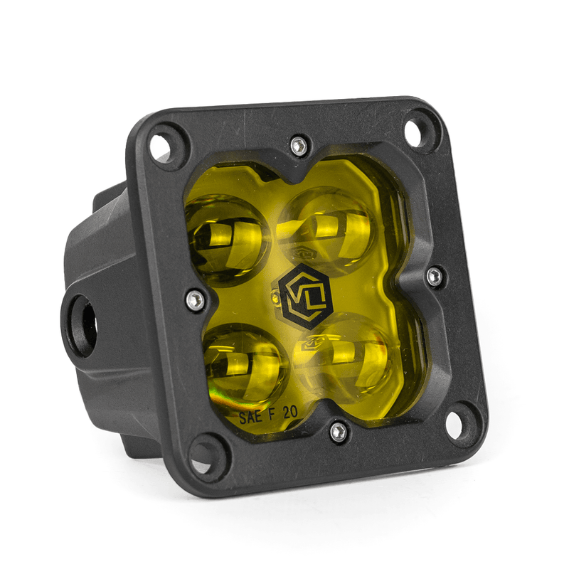 FNG SAE 3 Inch 20W Fog Light Pods With Flush Mount Amber DOT/SAE Pair