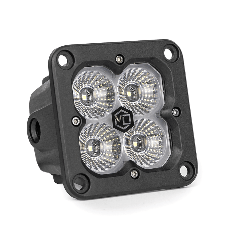 FNG Intense 3 Inch 20W White Flood Light Pods With Flush Mount Single