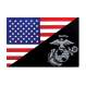 Rothco USMC Eagle, Globe and Anchor Flag Decal (Outside / Back Gum)