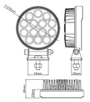 1442 Round LED Work Light